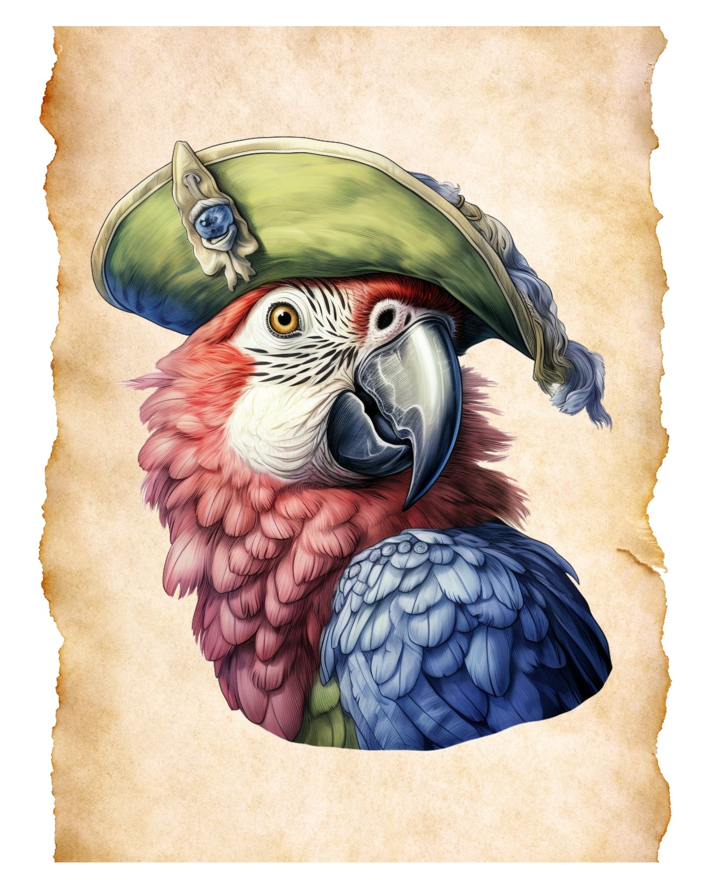 Pirates and Parrots 8x10 art print - Latitudes Designs