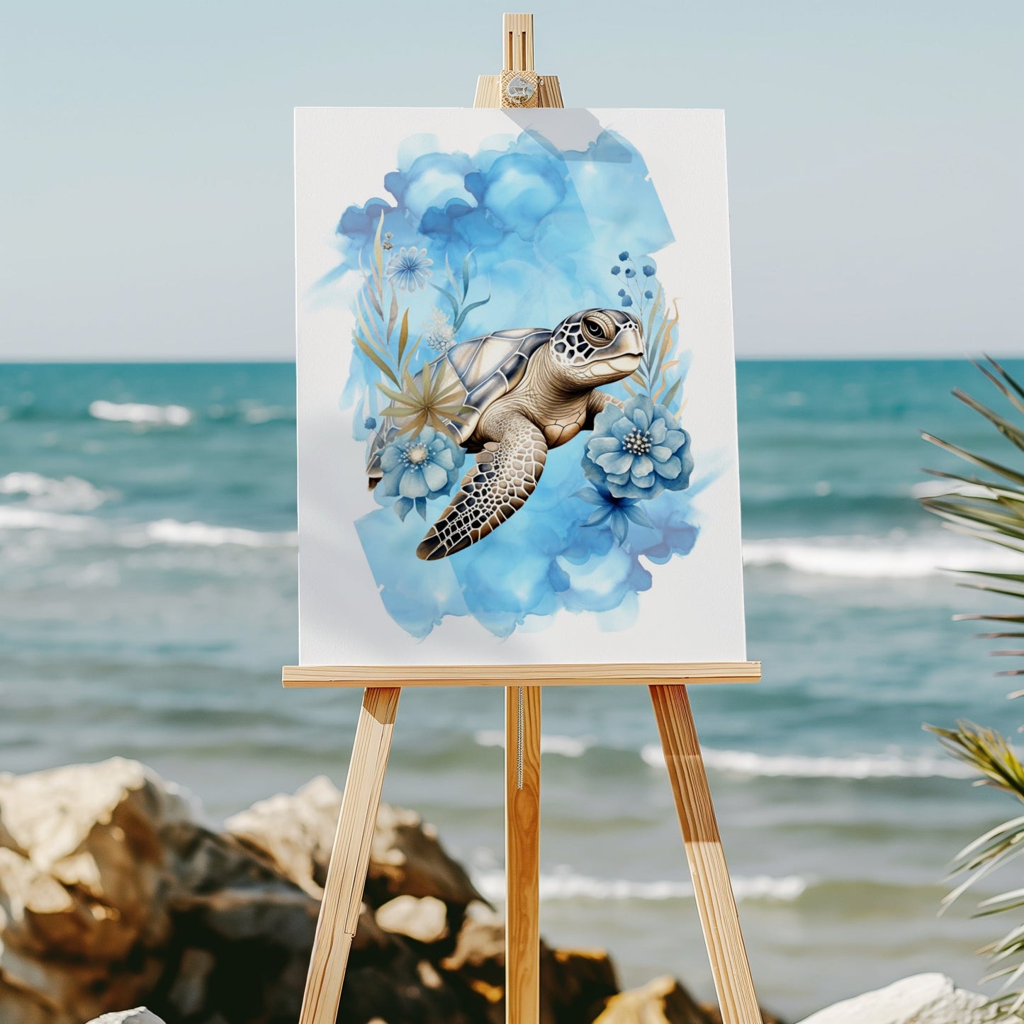 Sea turtle 8x10 art print - Latitudes Designs