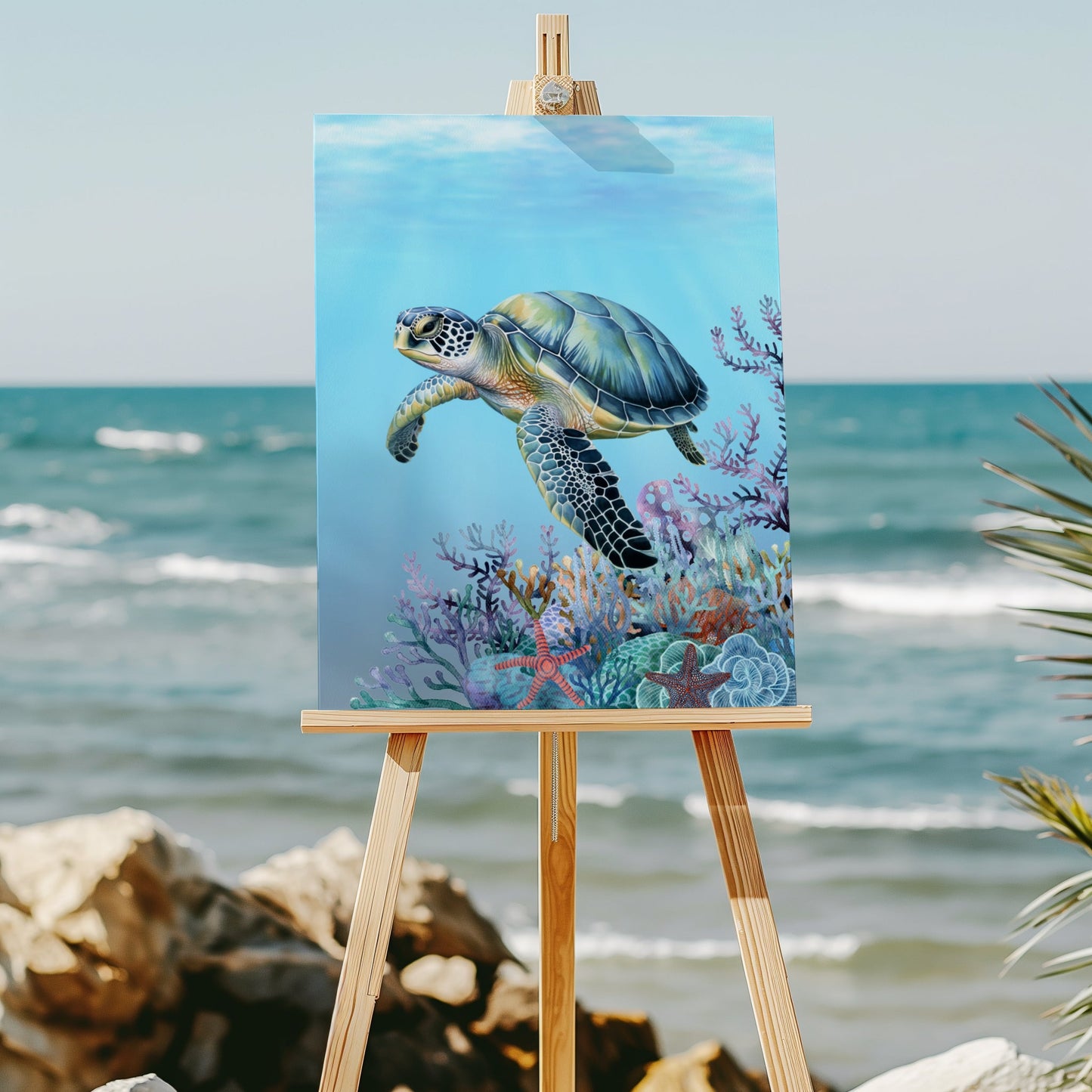 Sea turtle 8x10 art print - Latitudes Designs