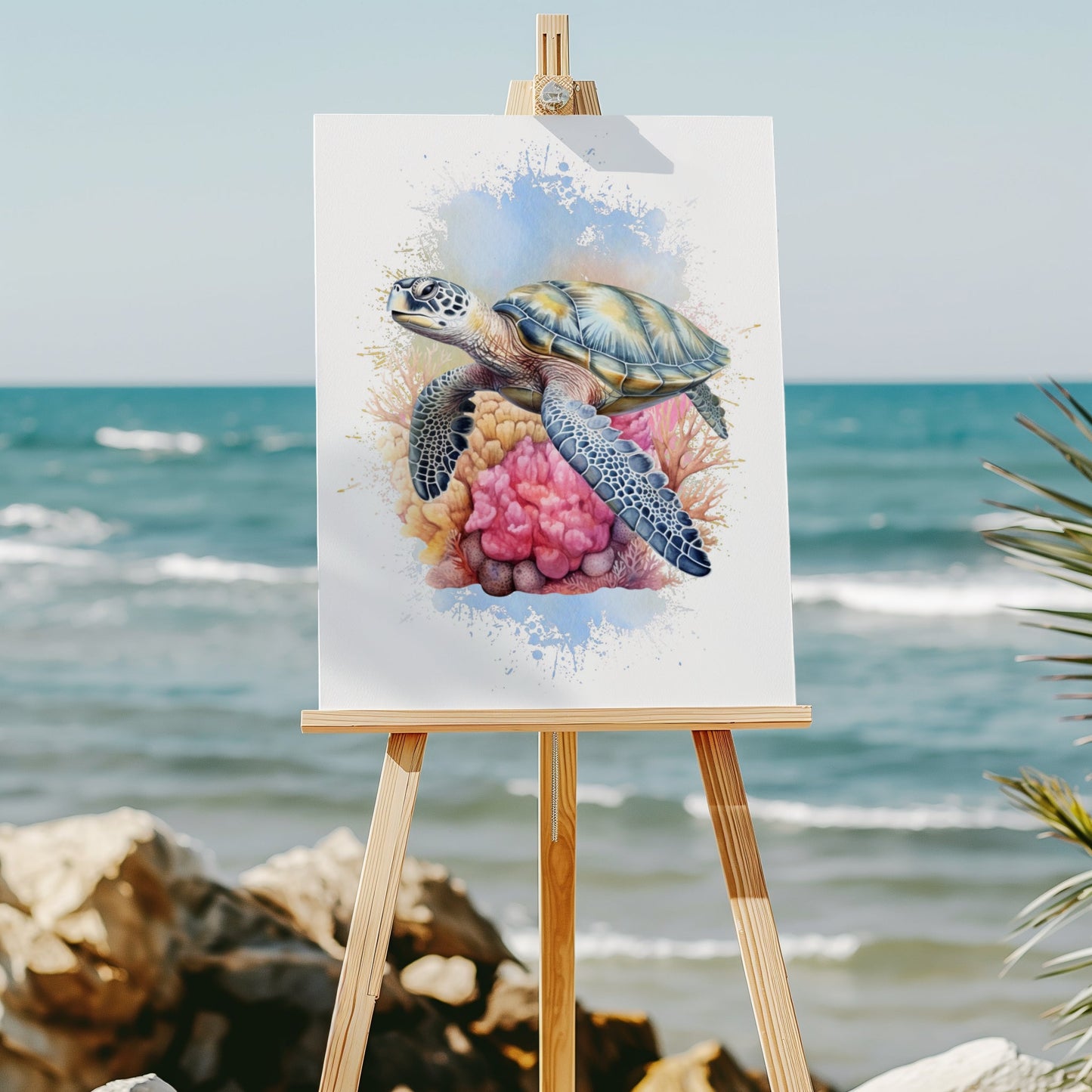Sea turtle 8x10 art print - Latitudes Designs