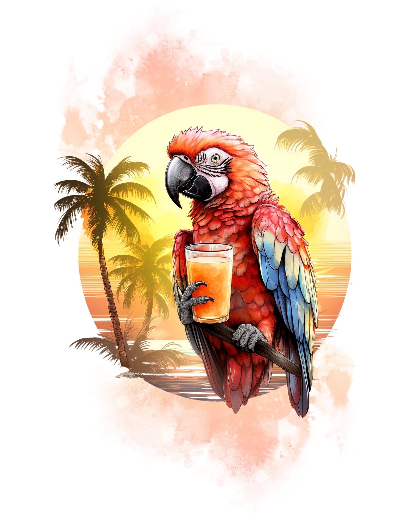 Tropical Parrot 8x10 art print - Latitudes Designs