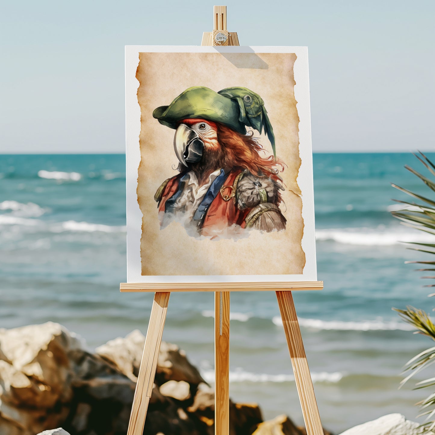 Pirates and Parrots 8x10 art print