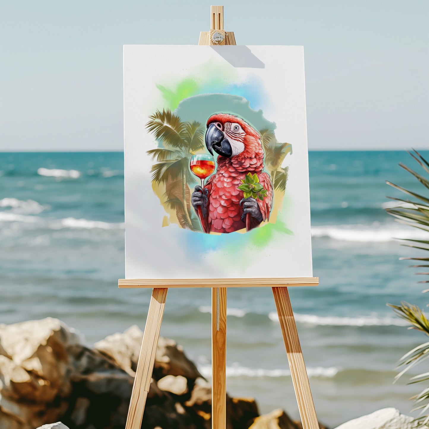 Tropical Parrot 8x10 art print