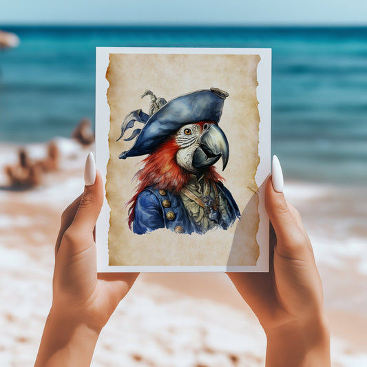 Pirates and Parrots 5x7 card - Latitudes Designs