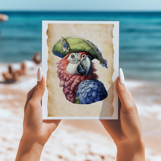 Pirates and Parrots 5x7 card - Latitudes Designs