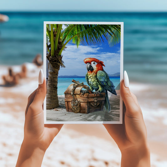 Pirates and Parrots 5x7 card - Latitudes Designs