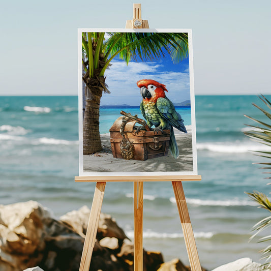 Pirates and Parrots 8x10 art print - Latitudes Designs