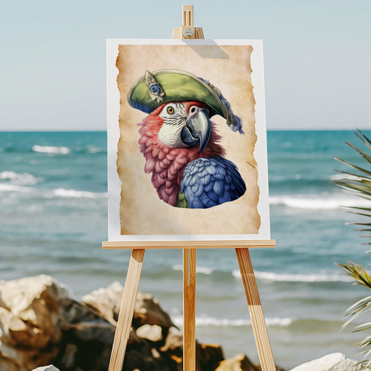 Pirates and Parrots 8x10 art print - Latitudes Designs
