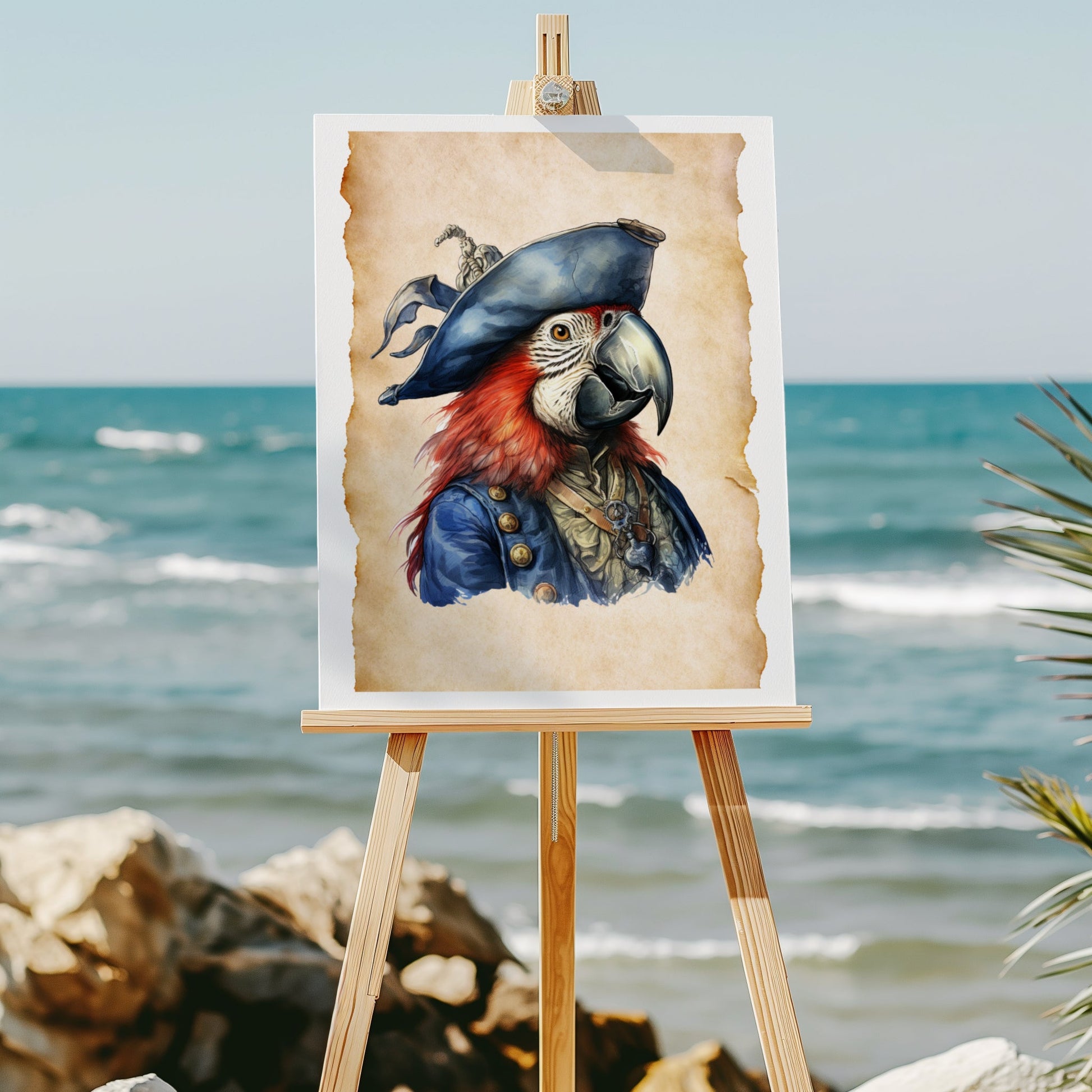 Pirates and Parrots 8x10 art print - Latitudes Designs