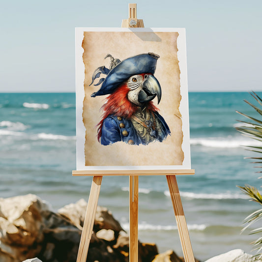 Pirates and Parrots 8x10 art print - Latitudes Designs
