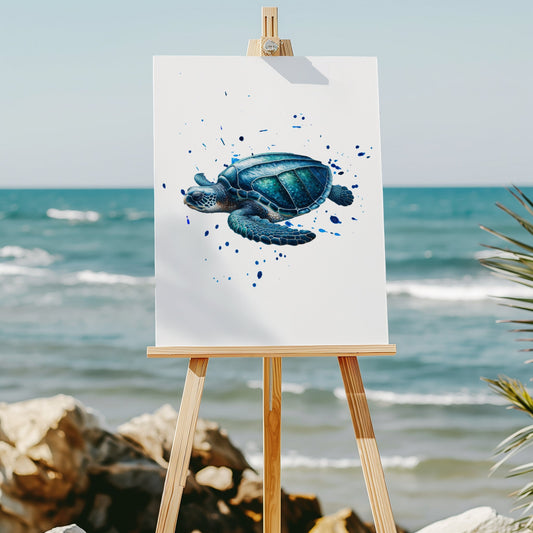 Sea turtle 8x10 art print - Latitudes Designs