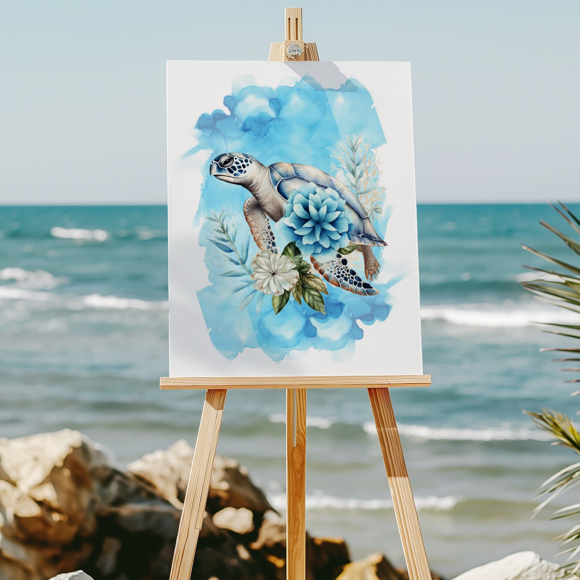 Sea turtle 8x10 art print - Latitudes Designs