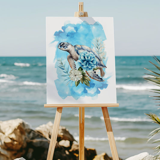 Sea turtle 8x10 art print - Latitudes Designs