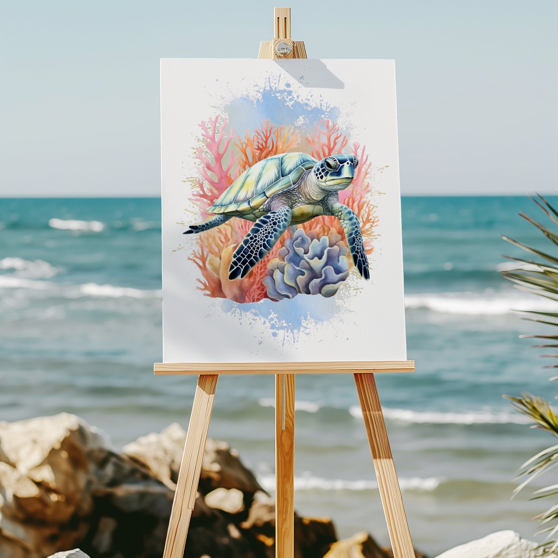 Sea turtle 8x10 art print - Latitudes Designs