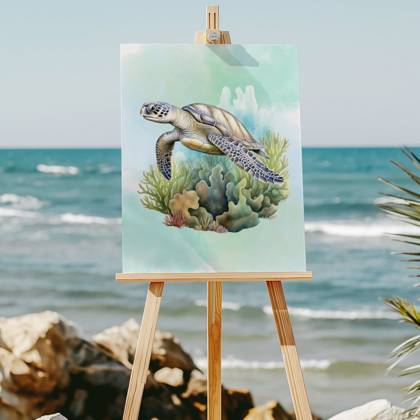 Sea turtle 8x10 art print - Latitudes Designs