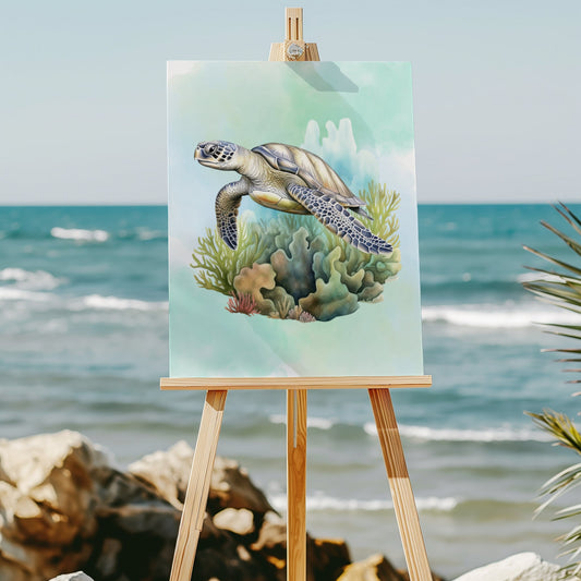 Sea turtle 8x10 art print - Latitudes Designs