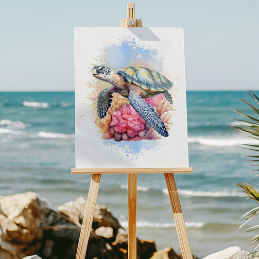 Sea turtle 8x10 art print - Latitudes Designs