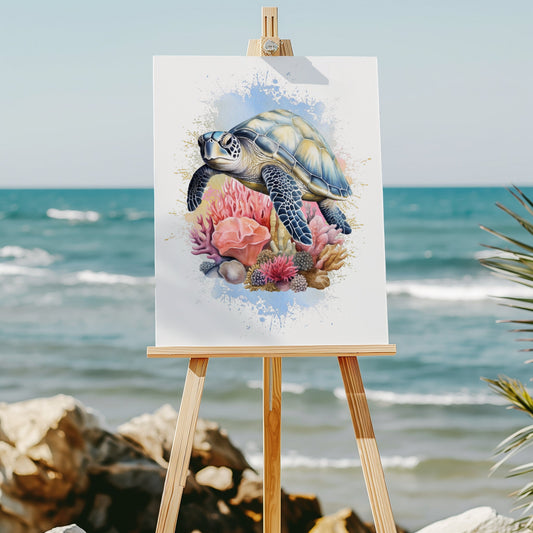 Sea turtle 8x10 art print - Latitudes Designs