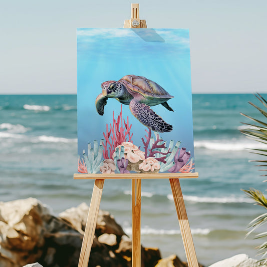 Sea turtle 8x10 art print - Latitudes Designs