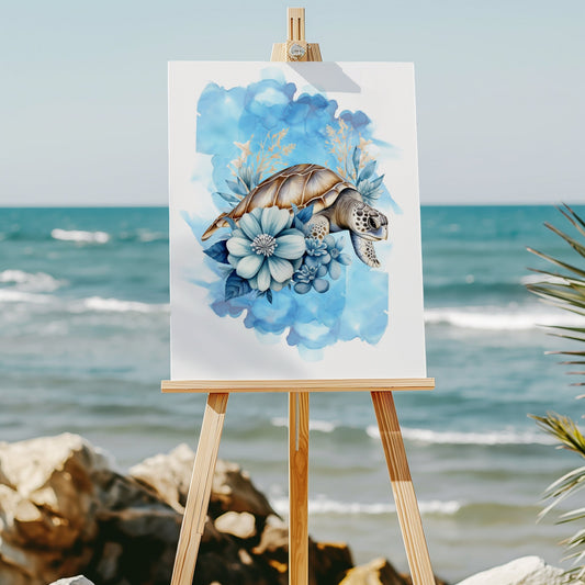 Sea turtle 8x10 art print - Latitudes Designs