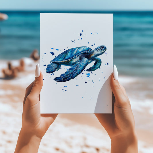 Sea turtles 5x7 card - Latitudes Designs