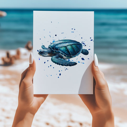 Sea turtles 5x7 card - Latitudes Designs