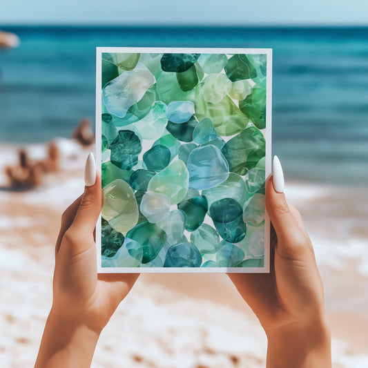 Seaglass 5x7 card - Latitudes Designs