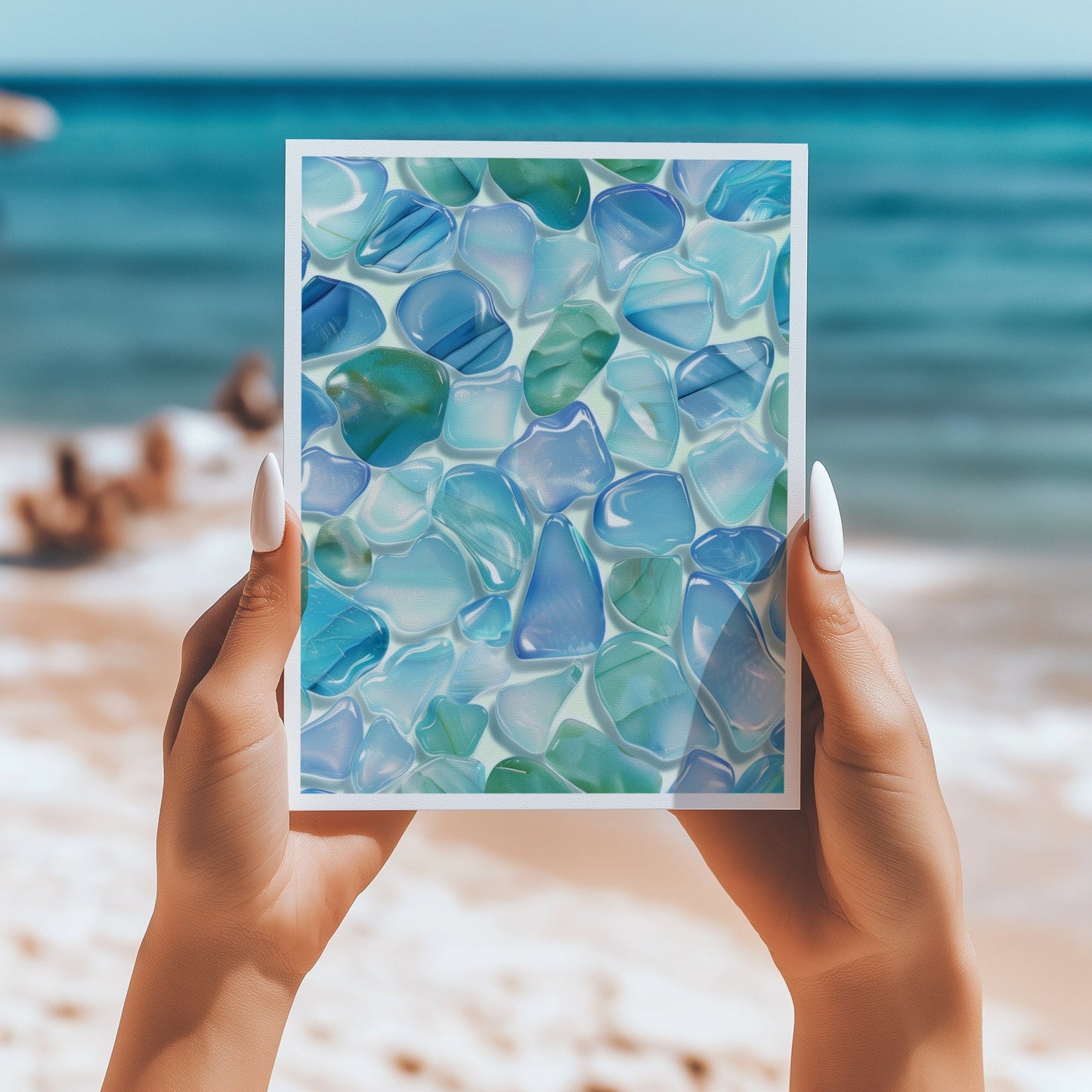 Seaglass 5x7 card - Latitudes Designs