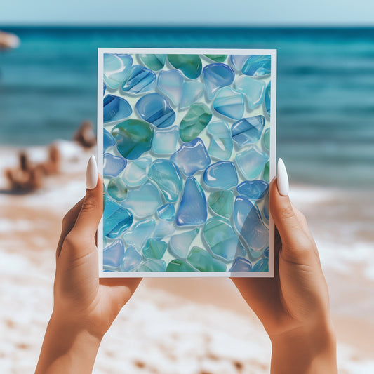 Seaglass 5x7 card - Latitudes Designs