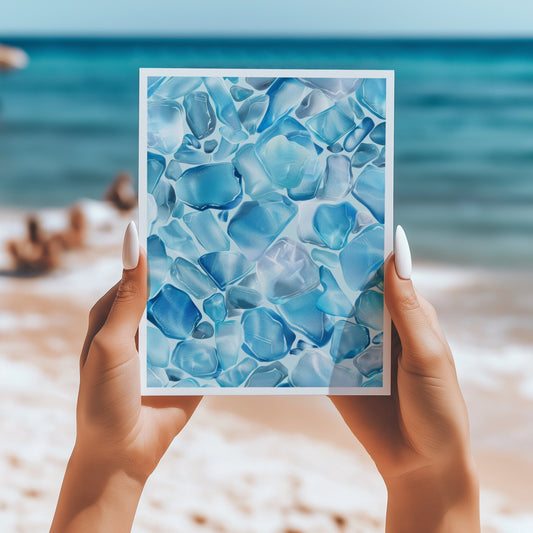Seaglass 5x7 card - Latitudes Designs