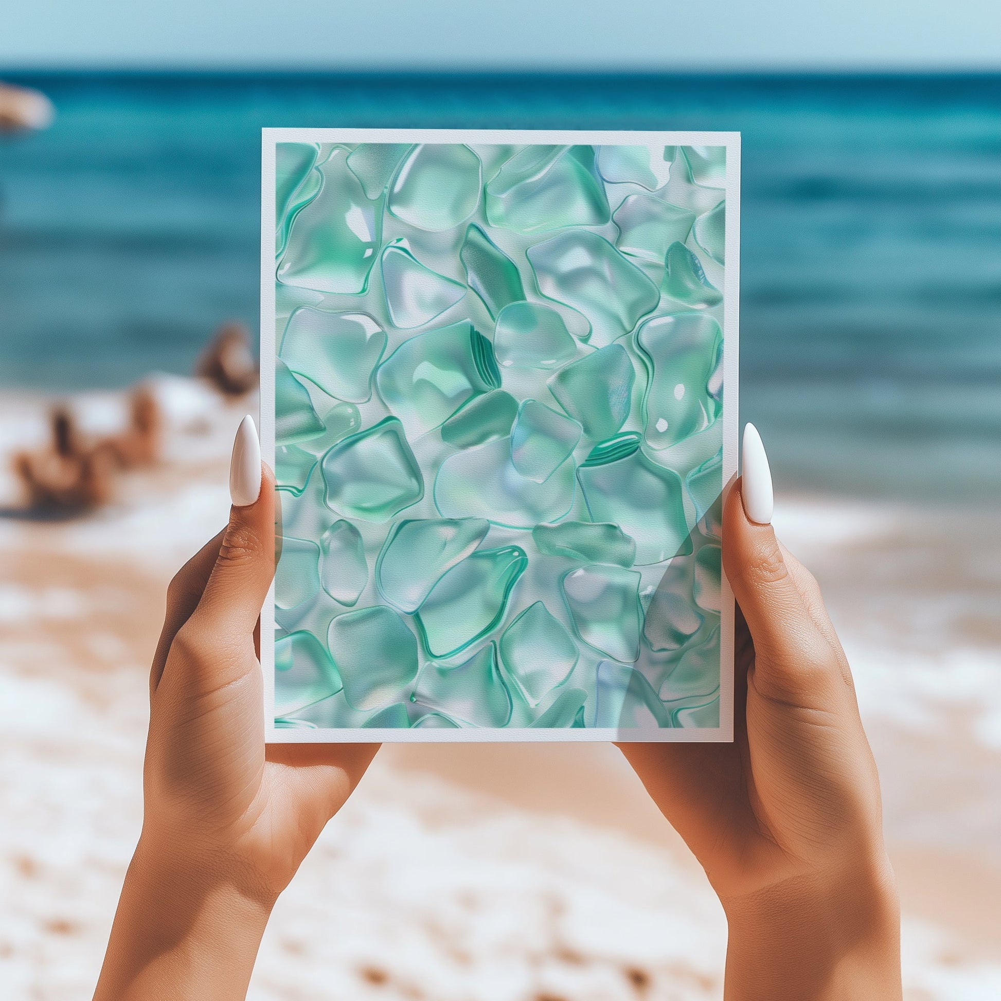 Seaglass 5x7 card - Latitudes Designs