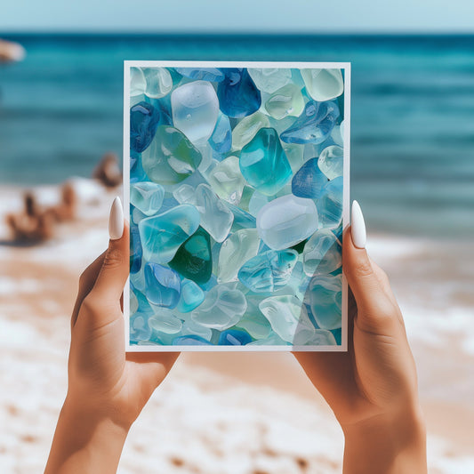 Seaglass 5x7 card - Latitudes Designs