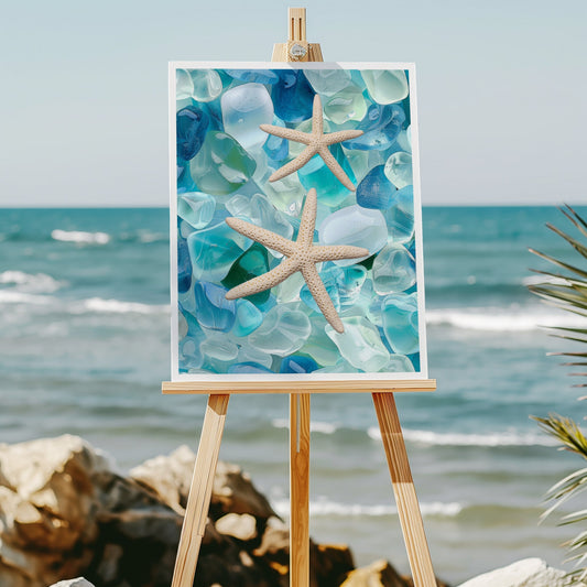 Seaglass Starfish 8x10 art print - Latitudes Designs