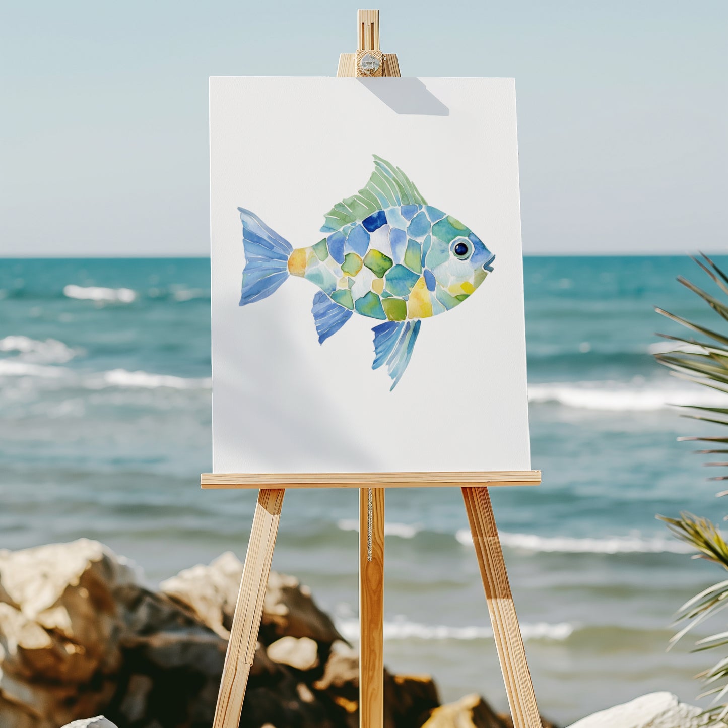 Seaglass Fish 8x10 art print