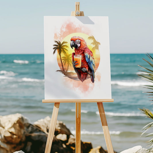 Tropical Parrot 8x10 art print - Latitudes Designs
