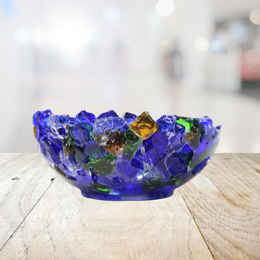 Seaglass bowl TM Pacific blend - medium bowl - Patent Pending - Latitudes Designs